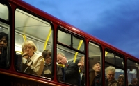 Passengers on a London bus, 2011