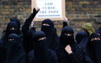 Muslims Against Crusades protest against The Pope, 2010