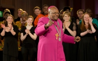 Archbishop Desmond Tutu dances
