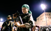 A young boy in Green Square