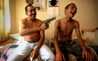 Gang members joke in Capetown , 200.
